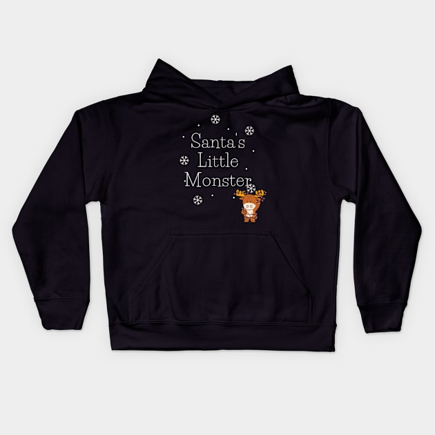 Santa's Little Monster Kids Hoodie by THESHOPmyshp